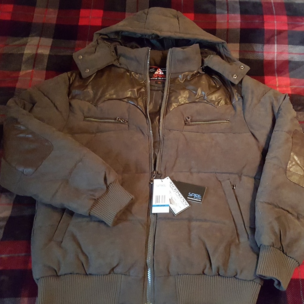 Harvic mens suede bomber jacket, Sz 2XL, Nwt